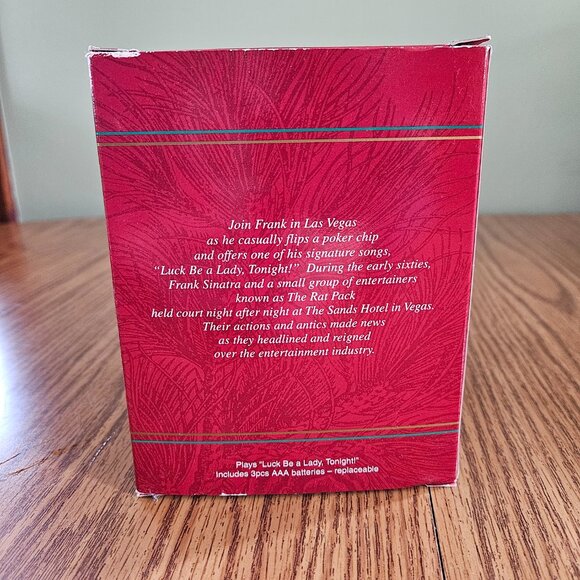 2001 Frank Sinatra Las Vegas Carlton Cards Christmas Ornament Luck Be A Lady box - Picture 2 of 16